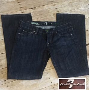 7 For All Mankind dark wash organic bootcut Jeans
